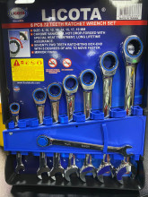 Набор ключей трещоточных комбинированных 72 зуба 8-19 мм, 8 предметов, Licota ARW-11MK11