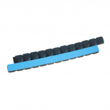Груза адгезивные Fe-060В 12*5гр (синий скотч) (Черная эмаль) (30шт) упаковка